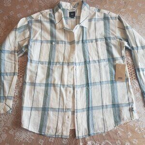 VANS~ Tori Plaid Long Sleeve Flannel~ Size L ~NWT